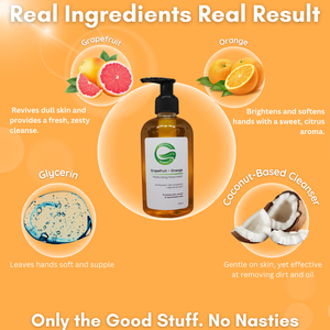 Natural Handwash Liquid Grapefruit & Orange, 270ML, Anti Bacterial Moisturizing Hand Wash