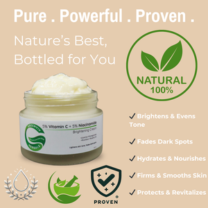 5% Vitamin C + 5% Niacinamide Brightening Face Cream | Boosts Radiance, Reduces Dark Spots & Evens Skin Tone
