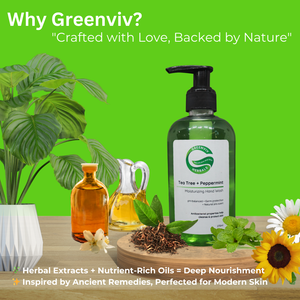 Natural Handwash Liquid Tea Tree & Peppermint, 270ML, Anti Bacterial Moisturizing Hand Wash