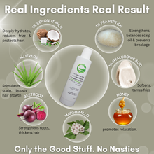 Load image into Gallery viewer, 3% Coconut Milk + 1% Pea Peptide + 1% Hyaluronic Acid Hydrating &amp; Nourishing Shampoo | Deeply Moisturizes, Restores Shine &amp; Revives Dry, Dull Hair