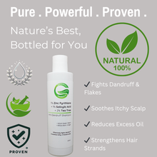 Load image into Gallery viewer, 1% Zinc Pyrithione + 1% Salicylic Acid + 2% Tea Tree Anti-Dandruff Shampoo | Removes Dandruff &amp; Soothes Itchy Scalp| For Flake-Free &amp; Healthy Hair