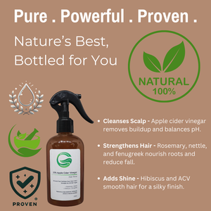 Natural Clarifying & Anti-Dandruff Hair Rinse | With 20% Apple Cider Vinegar | Gently Removes Buildup, Soothes Scalp & Controls Dandruff