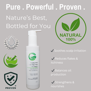 1% Zinc PCA + 2% Tea Tree + 4% Neem Anti-Dandruff Hair Conditioner | Reduces Dandruff and Soothes Scalp