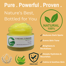 Load image into Gallery viewer, 2% Kojic Acid + 5% Niacinamide Hydrating &amp; Brightening Gel Moisturizer | Reduces Dark Spots &amp; Hyperpigmentation