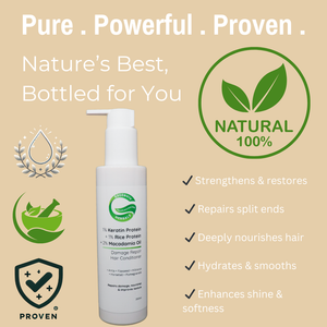 1% Keratin Protein + 1% Rice Protein + 2% Macadamia Oil Damage Repair Hair Conditioner | Strengthens & Restores Hair