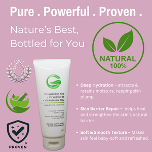 3% Hyaluronic Acid + 2% Vitamin B5 + 10% Calamine Clay HydraPlump Face Pack | Intense Hydration & Skin Plumping