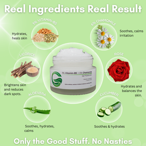 3% Vitamin B5 + 6% Chamomile Soothing & Hydrating Gel Moisturizer | Reduces Redness & Inflammation