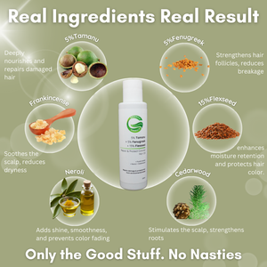 5% Tamanu + 5% Fenugreek + 15% Flaxseed Repair & Protect Colored Hair Oil | Nourishes & Repairs damaged hair and Protects color-treated strands from environmental stress