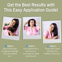 Load image into Gallery viewer, 5% Tamanu + 5% Fenugreek + 15% Flaxseed Repair &amp; Protect Colored Hair Oil | Nourishes &amp; Repairs damaged hair and Protects color-treated strands from environmental stress