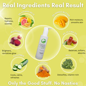 3% Vitamin B5 & E + 5% Mango Butter + 4% Jojoba Oil Glow & Nourish Body Lotion | Lightweight & Fast-Absorbing for Balanced Skin