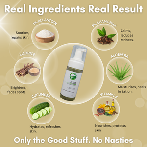 1% Allantoin + 5% Chamomile Hydro-Glow Foaming Face Wash | Gently Hydrates, Soothes & Refreshes Skin