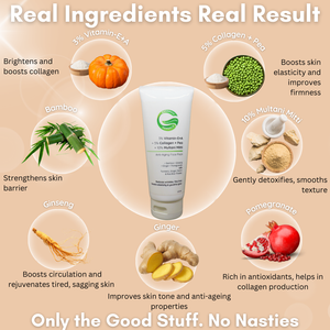 3% Vitamin E & A + 5% Collagen & Pea protein + 10% Multani Mitti Anti-Aging Face Pack | Reduces Wrinkles & Fine Lines