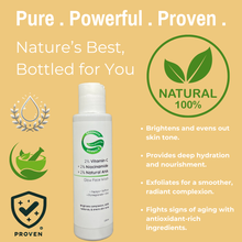 Load image into Gallery viewer, 2% Vitamin C + 2% Niacinamide + 2% Natural AHA Glow Face Wash | Brightens Complexion, Evens Skin Tone &amp; Enhances Radiance