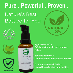 1% Salicylic Acid + 2% Zinc Anti-Dandruff Hair Serum | with Allantoin & Fenugreek | Reduces Dandruff, Soothes Irritation & Controls Sebum