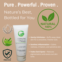Load image into Gallery viewer, 5% Walnut Shell + 1% Glycolic Acid + 1% Manjistha Deep Cleansing Face Scrub | Intense Exfoliation &amp; Blackhead Care for Smoother Skin