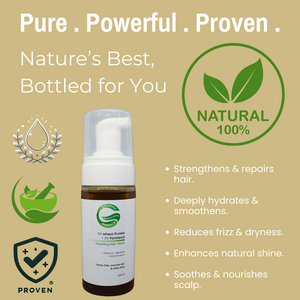3% Wheat Protein + 2% Panthenol Anti-Frizz Foaming Hair Wash | Tames Frizz, Smoothens, Nourishes & Enhances Hair Shine