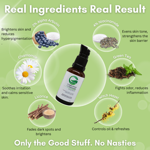2% Alpha Arbutin + 4% Niacinamide Armpit Serum | With Chamomile, Licorice & Witch Hazel | Brightens, Evens Skin Tone, Soothes Irritation & Hydrates for Refreshed Underarms