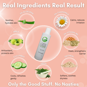 5% Aloe Vera + 5% Chamomile + 2% Vitamin-B5 Pure & Gentle Baby Body Wash | Soothes, Nourishes & Protects Delicate Skin