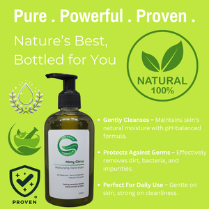 Natural Handwash Liquid Minty Citrus, 270ML, Anti Bacterial Moisturizing Hand Wash