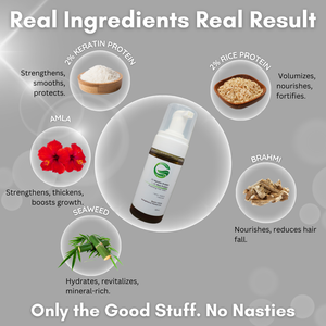 2% Keratin Protein + 2% Rice Protein Foaming Hair Wash | with Amla & Brahmi | Boosts Volume, Strengthens & Thickens Hair