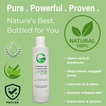 Load image into Gallery viewer, 1% Salicylic Acid + 2% Niacinamide + 4% Tea Tree Clarifying &amp; Acne-Control Body Wash | Clear Bacne, Reduce Redness &amp; Balance Oil