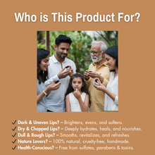 Load image into Gallery viewer, 10% Chocolate + Cocoa Lip Scrub &amp; 10% Carrot + Pumpkin Lip Mask Balm | Deep Hydration &amp; Nourishment for Dark, Dry Lips | 20gm(Pack of 2)