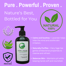 Load image into Gallery viewer, Natural Handwash Liquid Lavender &amp; Clary Sage, 270ML, Anti Bacterial Moisturizing Hand Wash