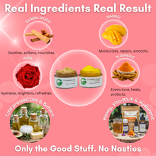 Load image into Gallery viewer, 10% Sandalwood + Rose Lip Scrub &amp; 10% Mango + Turmeric Lip Mask Balm | Repair chapped &amp; Sun-damaged lips | 20gm(Pack of 2)