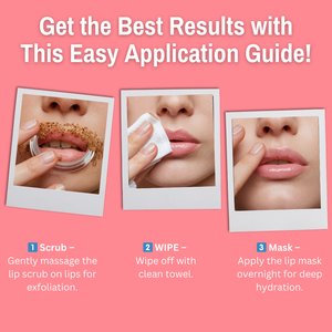 10% Sandalwood + Rose Lip Scrub & 10% Mango + Turmeric Lip Mask Balm | Repair chapped & Sun-damaged lips | 20gm(Pack of 2)