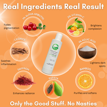 Load image into Gallery viewer, 1% Alpha Arbutin + 2% Vitamin C + 1% Kojic Acid Brightening Body Wash | Fades Dark Spots, Reduces Pigmentation &amp; Evens Skin Tone