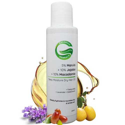 5% Marula + 10% Jojoba + 10% Macadamia Deep Moisturization Hair Oil | Provides Intense Hydration & Nourishment