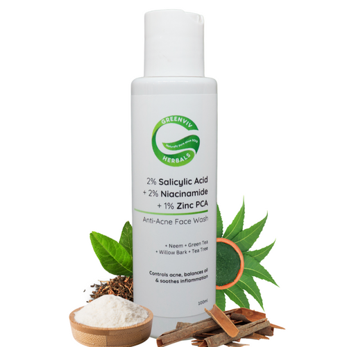 2% Salicylic Acid + 2% Niacinamide + 1% Zinc PCA Anti-Acne Face Wash | Deep Cleansing, Pore Unclogging, Oil Control & Breakout Care