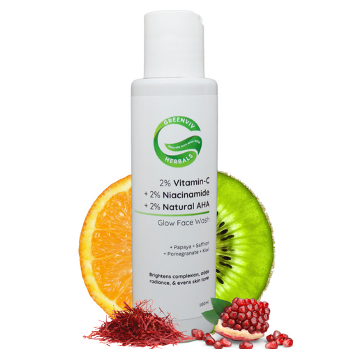 2% Vitamin C + 2% Niacinamide + 2% Natural AHA Glow Face Wash | Brightens Complexion, Evens Skin Tone & Enhances Radiance