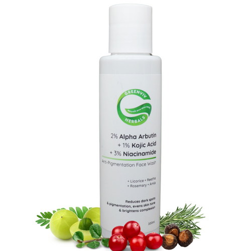 2% Alpha Arbutin + 1% Kojic Acid + 3% Niacinamide Anti-Pigmentation Face Wash | Helps Reduce Dark Spots, Even Skin Tone & Boost Radiance