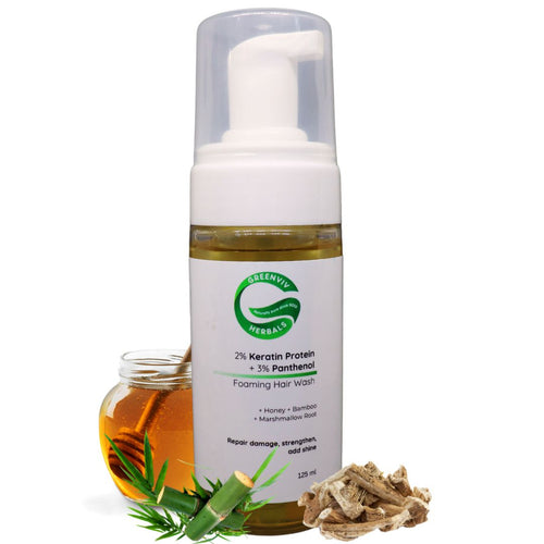 2% Keratin Protein + 3% Panthenol Strengthen & Repair Foaming Hair Wash | Restores Shine, Reduces Hair Breakage & Enhances Hair Strength