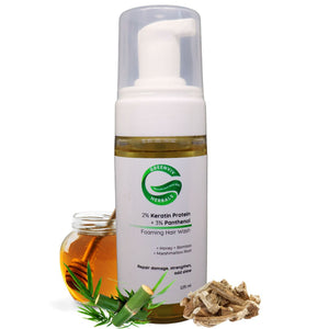 2% Keratin Protein + 3% Panthenol Strengthen & Repair Foaming Hair Wash | Restores Shine, Reduces Hair Breakage & Enhances Hair Strength