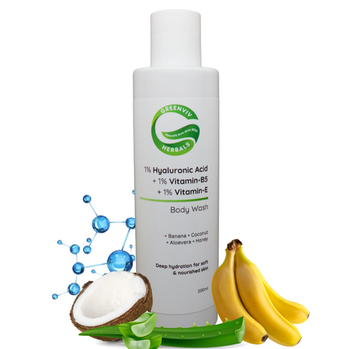 1% Hyaluronic Acid + 1% Vitamin B5 + 1% Vitamin E Intense Hydration & Nourishing Body Wash | Deeply Hydrates, Softens & Revitalizes Skin