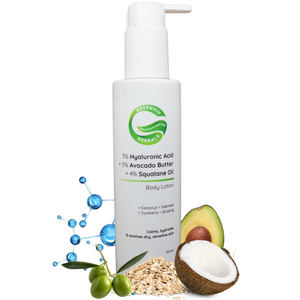 3% Hyaluronic Acid + 5% Avocado Butter + 4% Squalane Oil Hydro Restore & Calm Body Lotion | Deep Nourishment & Barrier Support for Dry, Sensitive & Eczema-Prone Skin