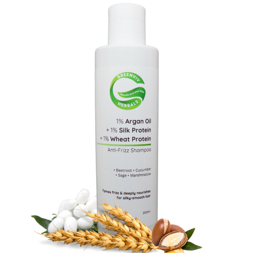 1% Argan Oil + 1% Silk Protein + 1% Wheat Protein Anti-Frizz Shampoo | Smoothens, Hydrates & Controls Frizz, Restores Softness & Shine