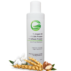 1% Argan Oil + 1% Silk Protein + 1% Wheat Protein Anti-Frizz Shampoo | Smoothens, Hydrates & Controls Frizz, Restores Softness & Shine