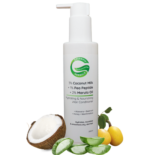 3% Coconut Milk + 1% Pea Peptide + 2% Marula Oil Hydrating & Nourishing Hair Conditioner