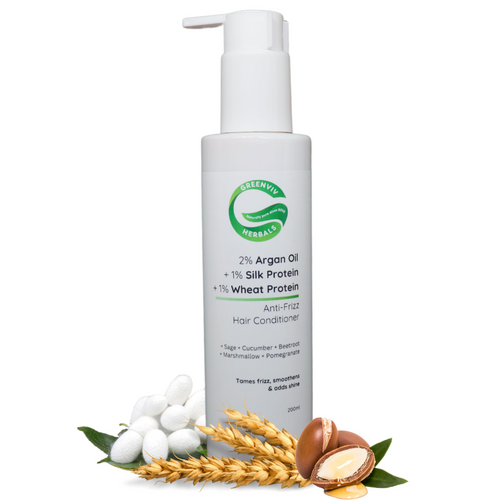 2% Argan Oil + 1% Silk Protein + 1% Wheat Protein Anti-Frizz Hair Conditioner | Tames frizz, smoothen hair & adds long-lasting shine