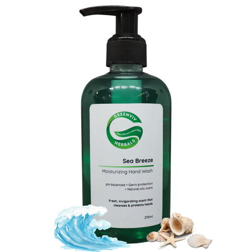 Natural Handwash Liquid Sea Breeze, 270ML, Anti Bacterial Moisturizing Hand Wash