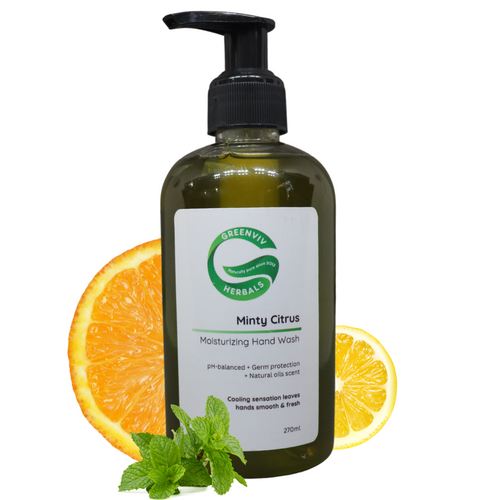 Natural Handwash Liquid Minty Citrus, 270ML, Anti Bacterial Moisturizing Hand Wash