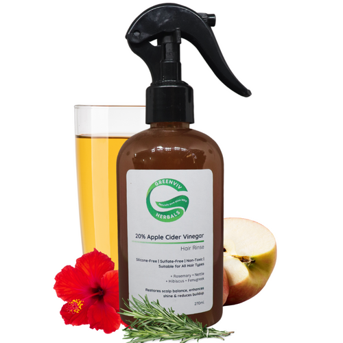 Natural Clarifying & Anti-Dandruff Hair Rinse | With 20% Apple Cider Vinegar | Gently Removes Buildup, Soothes Scalp & Controls Dandruff
