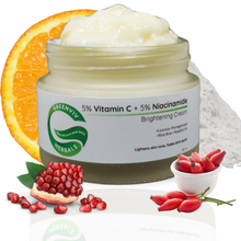 Load image into Gallery viewer, 5% Vitamin C + 5% Niacinamide Brightening Face Cream | Boosts Radiance, Reduces Dark Spots &amp; Evens Skin Tone