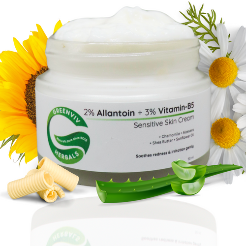 2% Allantoin + 3% Vitamin B5 Sensitive Skin Cream | Soothes, Hydrates & Protects Baby Sensitive Skin